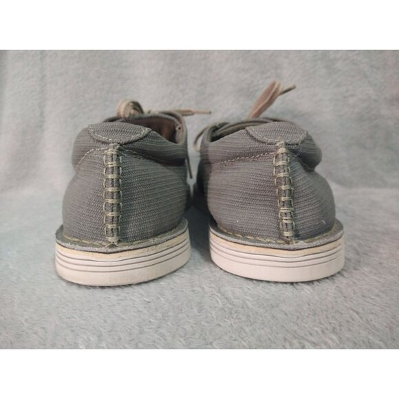 Clarks Shoes Mens 12 M Gray Canvas Forge Lace Up Casual Comfort Moccasin - Picture 4 of 9
